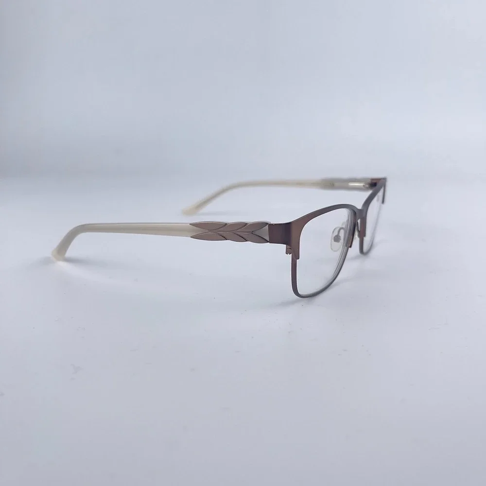 Karen Kane Xanadu‎ Women's Eyeglasses Frame Matte Brown Half Rim 53-16-135 mm